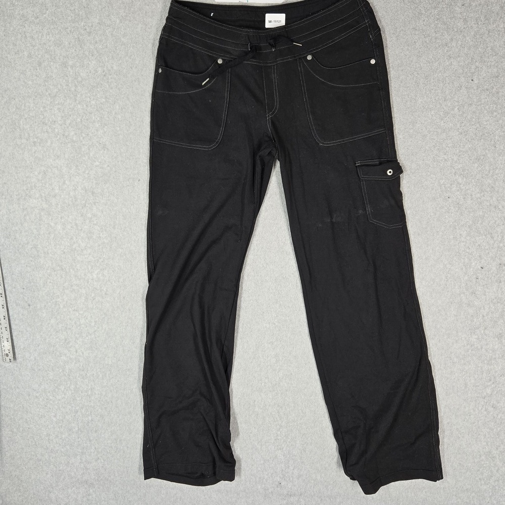 Kuhl Women Activewear Pants 8 Black Nylon Cargo Straight 29" Inseam READ